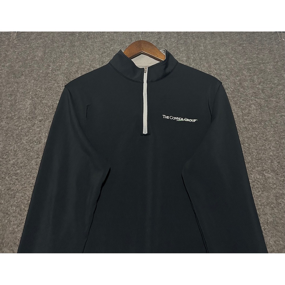 Peter Millar Pullover Mens black Crown Sport Perth 1/4 Zip Golf Performance M